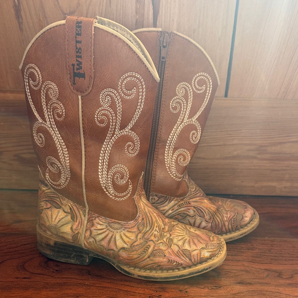 Twister kids western floral Cowboy Boots